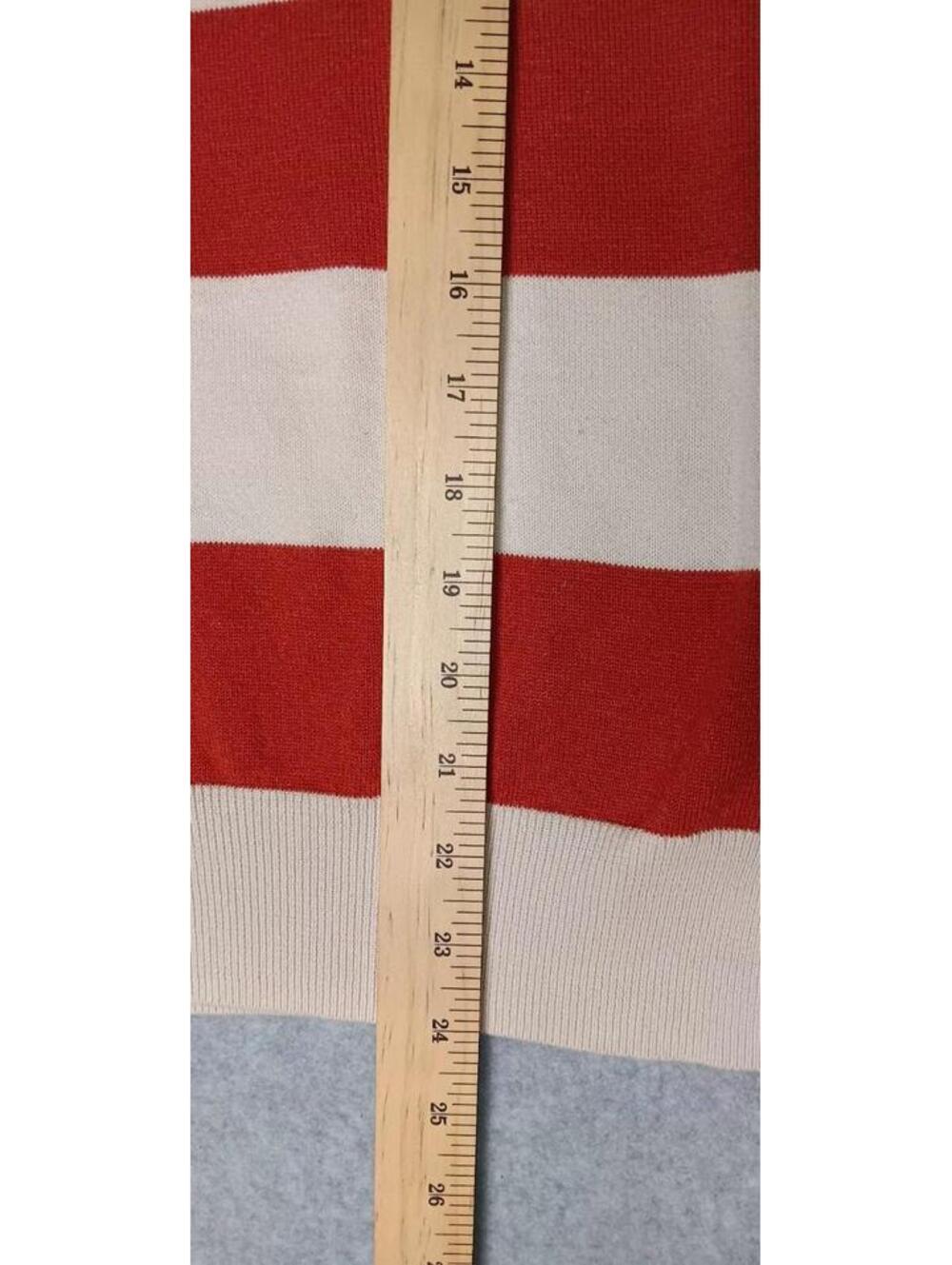 J Crew Pullover Partial Zip Up Sweatshirt Jacket Mens Size Small Red White... - Picture 4 of 11